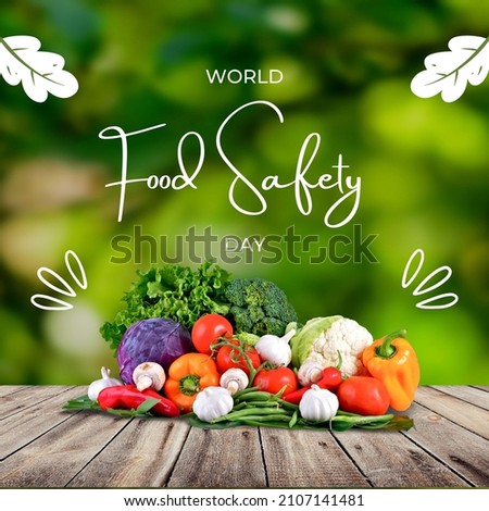 World Food Safety Day Poster Royalty-Free Stock Photo #2107141481