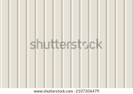 Seamless vertical siding texture. White plastic, metal or wooden pattern of building cladding. Abstract vector pattern with texture. Horizontal wall decor for warehouse facade. Vinyl floor backhround Royalty-Free Stock Photo #2107206479