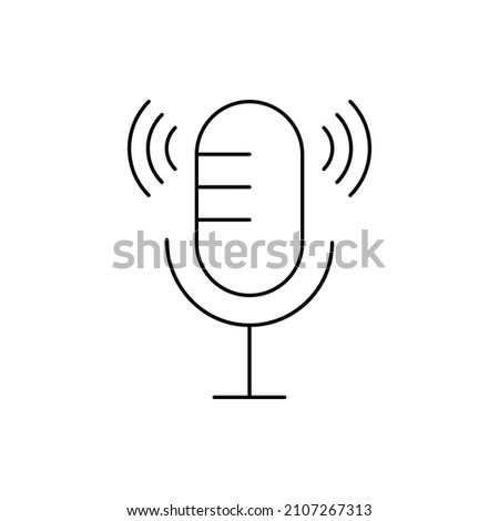 Smart audio microphone icon vector