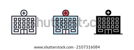 hospital icon symbol template for graphic and web design collection logo vector illustration