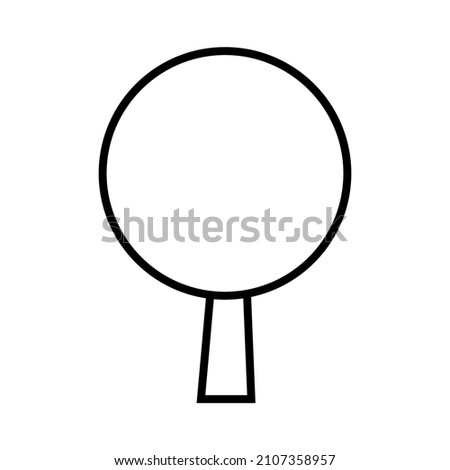 Tree line icon, vector outline logo isolated on white background