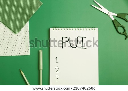 Conceptual caption Pui. Word Written on person that has acute respiratory distress syndrome based on evidence Flashy School Office Supplies, Teaching Learning Collections, Writing Tools,