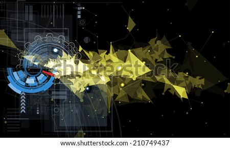 abstract structure circuit computer triangle technology business background