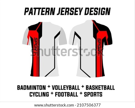 illustration of jersey printing design for football, volleyball, basketball, cycling, badminton and gaming sports teams