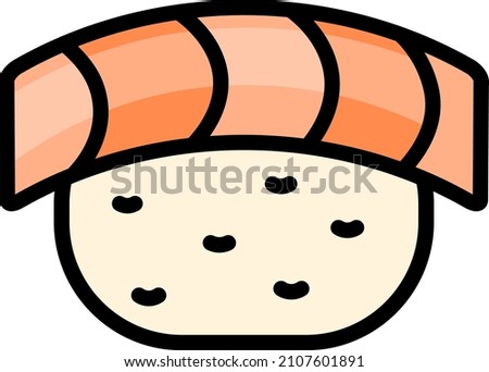 Vector illustration of Japanese food - sushi