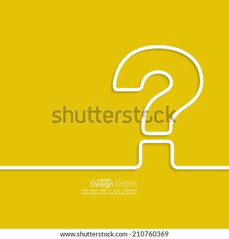 Question mark icon. Help symbol. FAQ sign on a yellow background. vector Royalty-Free Stock Photo #210760369
