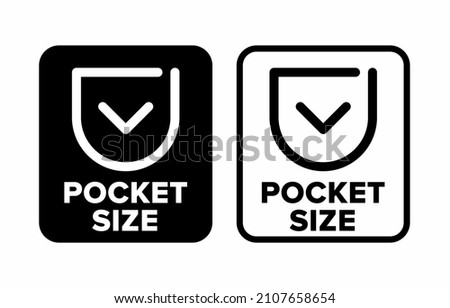 "Pocket Size" vector information sign