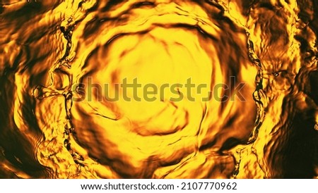 Liquid golden splash texture, abstract beverages background. Whisky, rum, cognac, tea or oil. Royalty-Free Stock Photo #2107770962