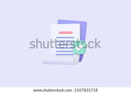 White 3d clipboard task management todo check list, efficient work on project plan, fast summary, assignment and exam, productivity solution 3d icon. 3d vector render on paper white background Royalty-Free Stock Photo #2107831718