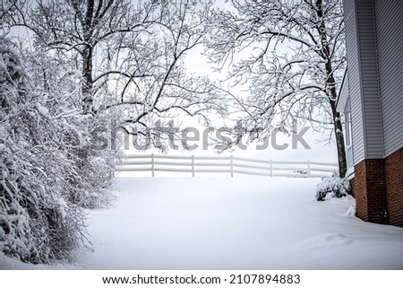 A beautiful morning snow scene Royalty-Free Stock Photo #2107894883