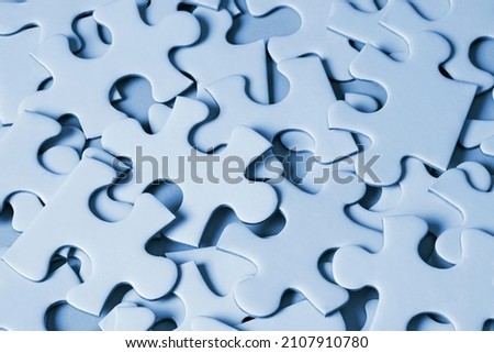 Puzzle pieces background from above