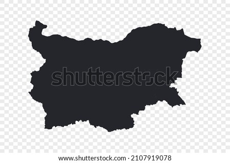 Bulgaria map vector, Not isolated on transparent background