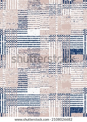 Carpet bathmat and Rug Boho Style ethnic design pattern with distressed texture and effect seamless pattern design  Royalty-Free Stock Photo #2108026682