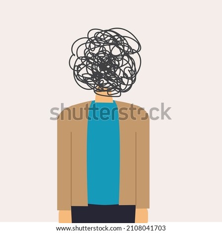 Professional, emotional or job burnout. Mental health issues or panic attack concept. Royalty-Free Stock Photo #2108041703