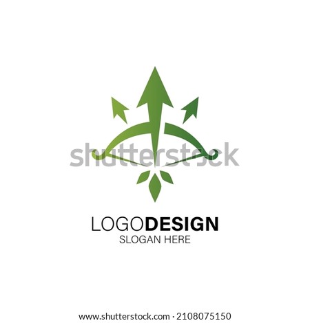 arrow and bow for business logo design