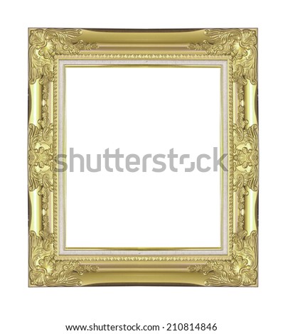 Gold wood sculpture picture frame