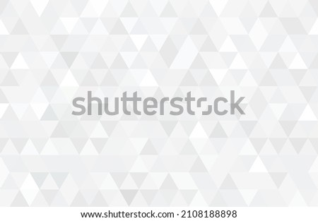 Abstract white and gray Triangular mosaic texture pattern background.