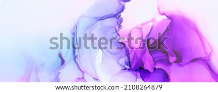 art photography of abstract fluid painting with alcohol ink, pastel pink and purple colors Royalty-Free Stock Photo #2108264879
