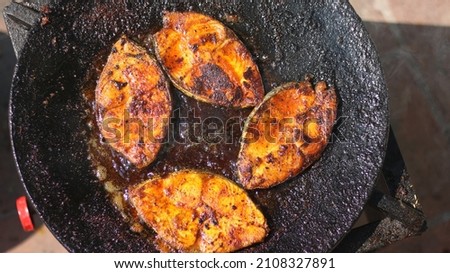 Fish frying pictures in Chennai streets