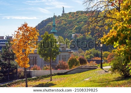 Gellert mountain in autumn, Budapest, Hungary