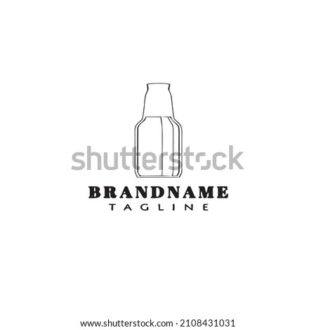 bottle sauces logo cartoon icon design template modern isolated vector illustration