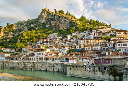 View at old city of Berat - Albania Royalty-Free Stock Photo #210843733