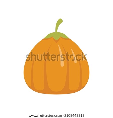 Art pumpkin icon. Flat illustration of art pumpkin vector icon isolated on white background