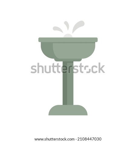 Water drinking fountain icon. Flat illustration of water drinking fountain vector icon isolated on white background