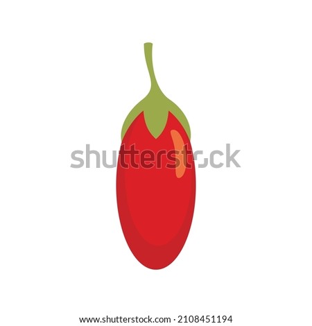 Goji berry icon. Flat illustration of goji berry vector icon isolated on white background Royalty-Free Stock Photo #2108451194