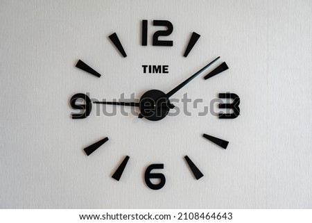modern clock on an entire wall in the house