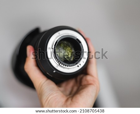Camera lens close up picture
