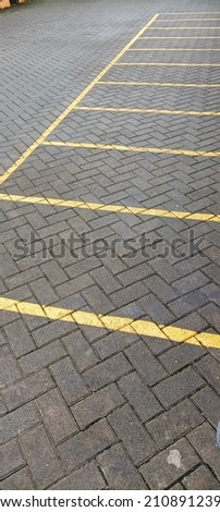 yellow line. parking line on asphalt road suitable for presentation background