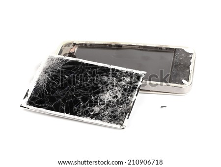 mobile phone broken, touch screen crack