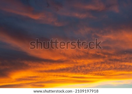 During sunset, these clouds are beautifully lit from below, creating a beautiful color spectacle with yellow, orange, purple and red colors
