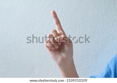 Closeup of One Finger Up