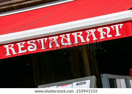 storefront of traditional french restaurant
