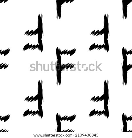 Black  alphabet letters on white background. Seamless abstract vector geometric pattern. Perfect for gift wrapping paper,  Bed sheets and interior. School and learning theme.