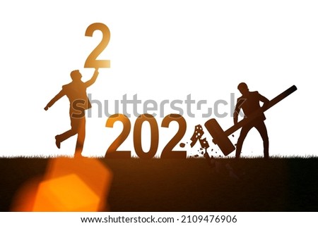 Concept of transition from 2021 to 2022