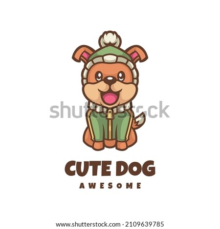 Illustration vector graphic of Cute Dog, good for logo design