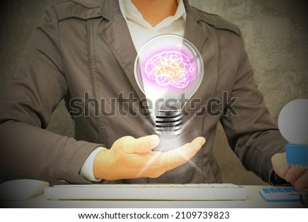 Innovation. Concept fresh idea concept with innovation and inspiration, innovative technology in science and communication concept, hands holding light bulb