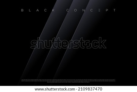 Black premium abstract background with luxury dark lines and darkness geometric shapes. Modern exclusive background for poster, banner, wallpaper and futuristic design concepts. Vector EPS
 Royalty-Free Stock Photo #2109837470