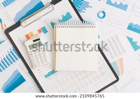 Business graphs, charts on table. Financial development, Banking Account, Statistics Royalty-Free Stock Photo #2109845765