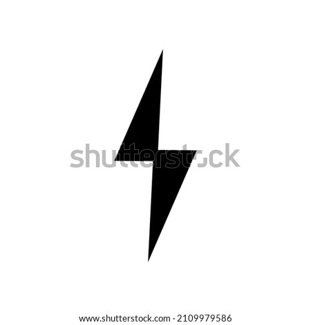 Lightning isolated vector icon. Power energy symbol. Thunder icon.