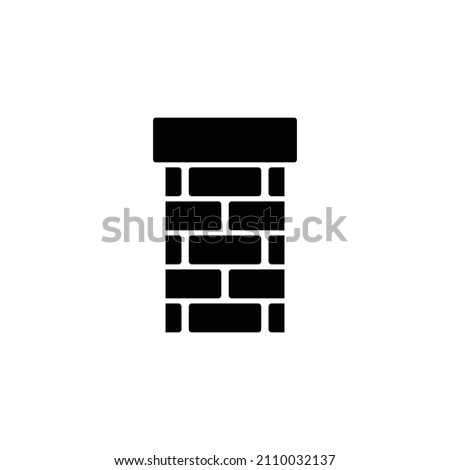 chimney icon vector brick chimney  Royalty-Free Stock Photo #2110032137
