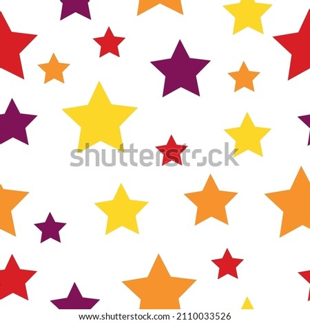 Digital Paper for Scrapbook Rainbow bright colors Stars Pattern seamless texture Stars seamless pattern. Festive Stars Wallpaper.