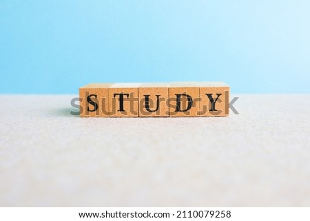 'study' word made from wooden blocks