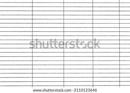 Grunge texture of a blank sheet with graphs and lines. Vector illustration. Overlay template.