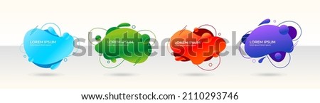 Set of colorful abstract elements for banners, logos, social media advertising.
