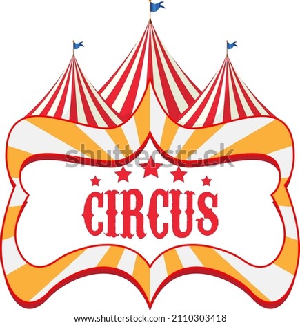 Circus logo banner design illustration