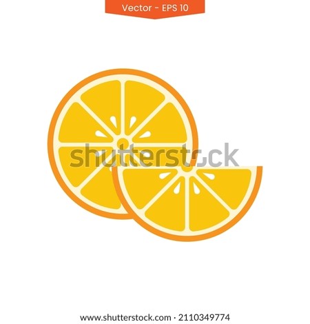 Orange fruit icon vector illustration design